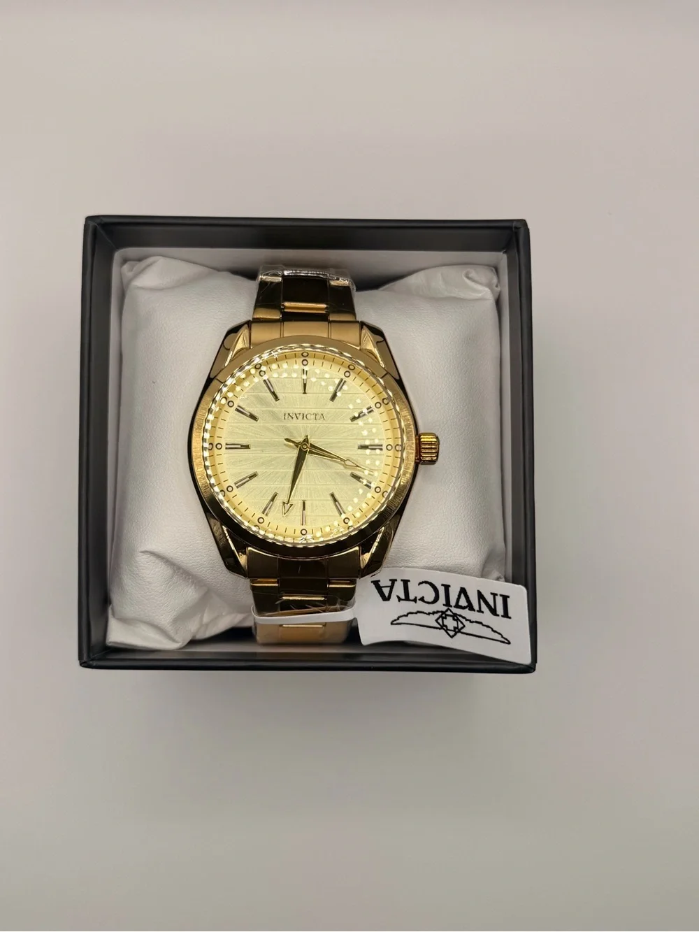 Invicta Gold Tone Men's Bracelet Watch with Champagne Dial